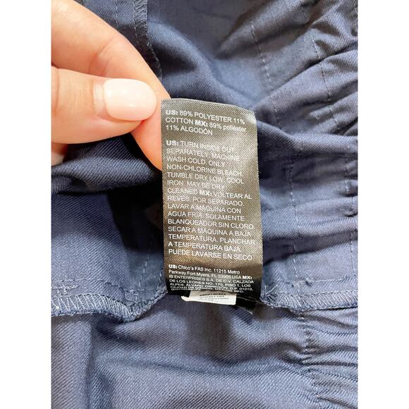 White House Black Market Navy Twill Utility Anorak Jacket Medium - Picture 10 of 10